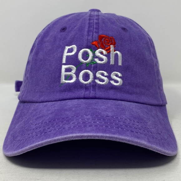 Posh Boss Rose Babe Slouch Dad Hat Cap Strapback - Picture 2 of 6